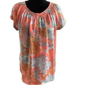 Daisy Fuentes Summer Floral Top Size Small